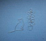 cat-and-plant-framed-wire-drawing